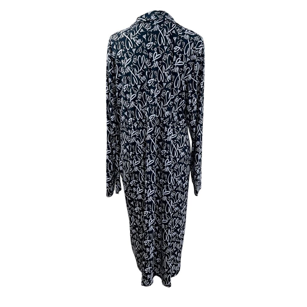 Torrid Studio Knit Surplice Faux Wrap Heart Dress Black White Size 2X  preppy - Picture 2 of 15